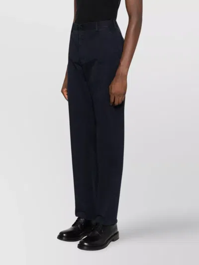 Incotex Tailored Trousers With Pockets And Loops In Black