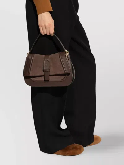 Furla Modern Shoulder Bag Adjustable Strap In Brown