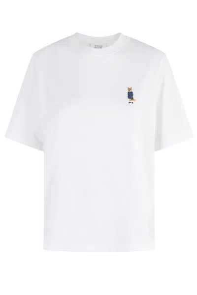 Maison Kitsuné Maison Kitsune' Dressed Fox Cotton T Shirt In White
