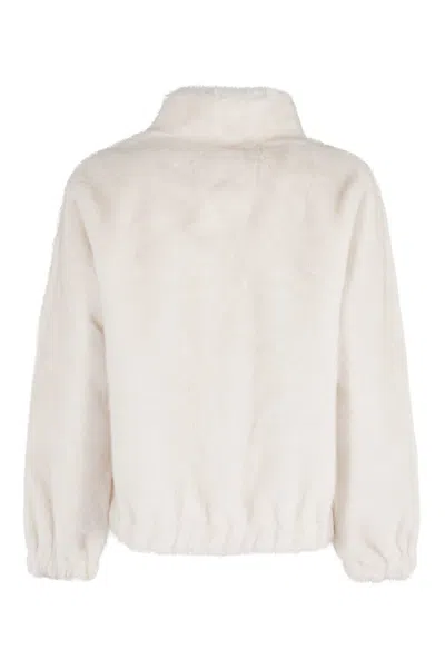 Michael Michael Kors Short Fx Fur Jacket In Brown