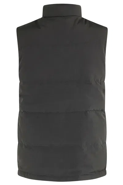 Canada Goose Charcoal Polyester Blend Freestyle Sleeveless Down Jacket In Black