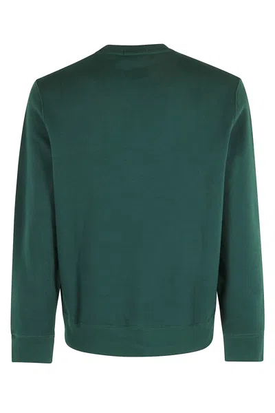 Polo Ralph Lauren Mens Fa25 Moss Holiday Bear Crewneck Bear-print Cotton-blend Sweatshirt In Green