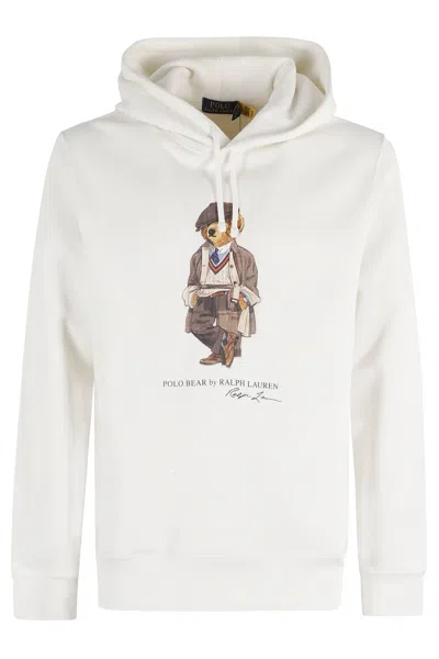 Polo Ralph Lauren Long Sleeve Hoodie In White