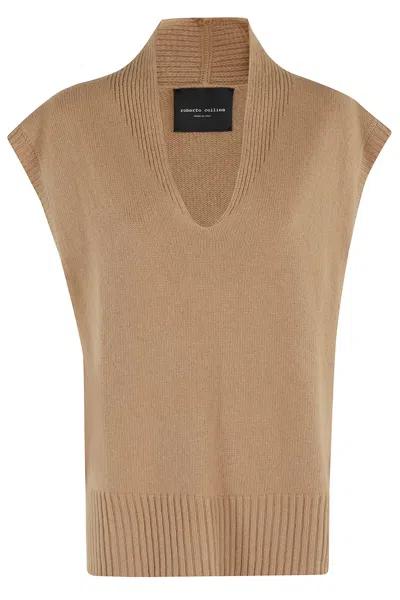 Roberto Collina Slipover V Over In Brown