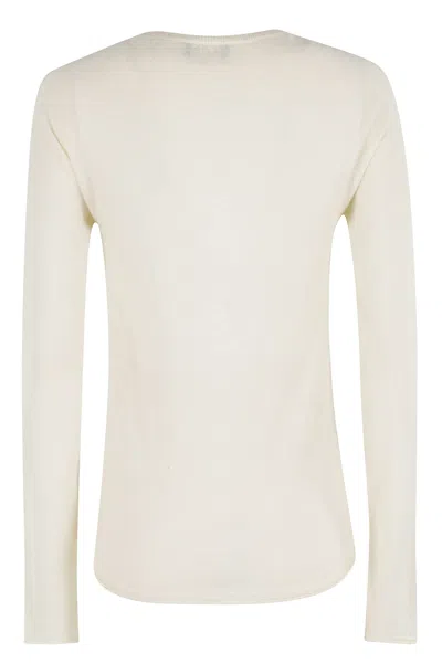 Roberto Collina Crew Neck Long Sleeve Sweater In Neutral