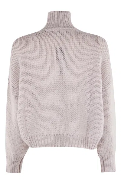Roberto Collina Turtleneck Long-sleeved Sweater In Neutral