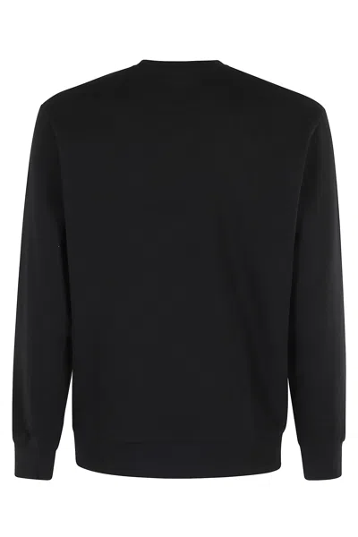 Carhartt Black Crewneck Sweatshirt With White Embroidered Logo In Black