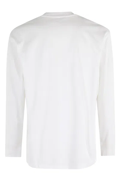 Carhartt Fleeced Cotton American Script Crew-neck Sweatshirt With Emb In White