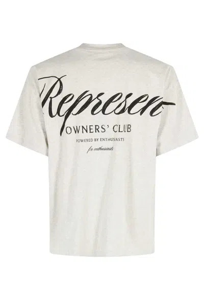 Represent Owners Club Script Tshirt In White