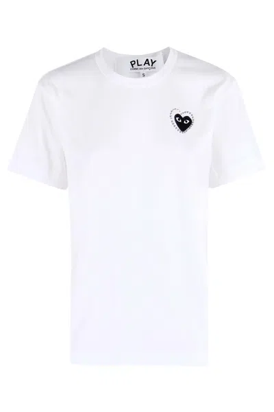 Comme Des Garçons Play Tshirt Metalstone In White