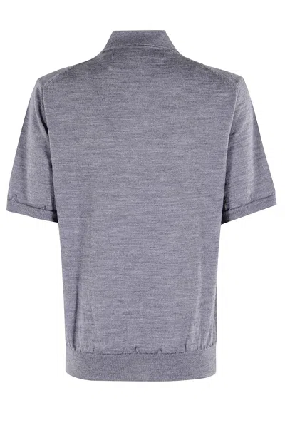Comme Des Garçons Play Sweater Red Emblem In Gray