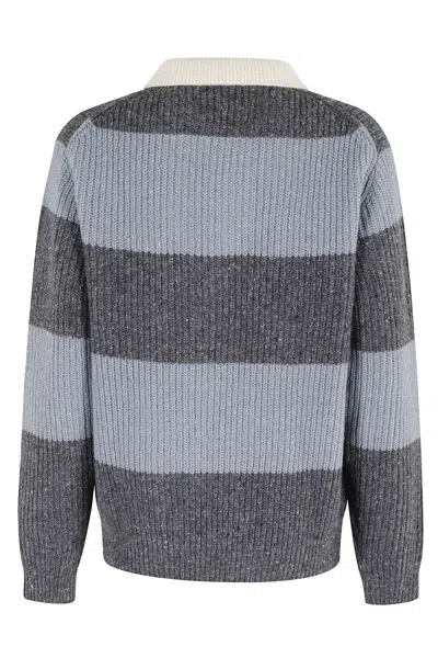 Dunst Chunky Rugby Sweater In Gray