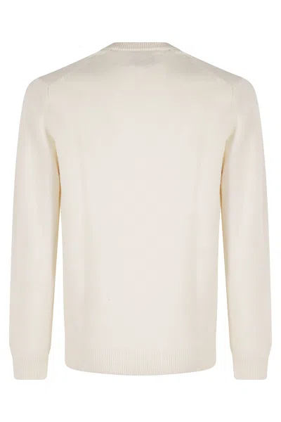 Mc2 Saint Barth Crew Neck Sweater In White