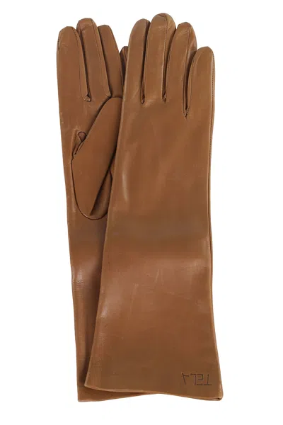 Tela Guanti Louise In Brown