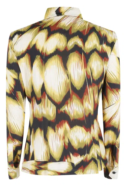 La Doublej Tailored Multicolored Abstract Print Shirt In Multi