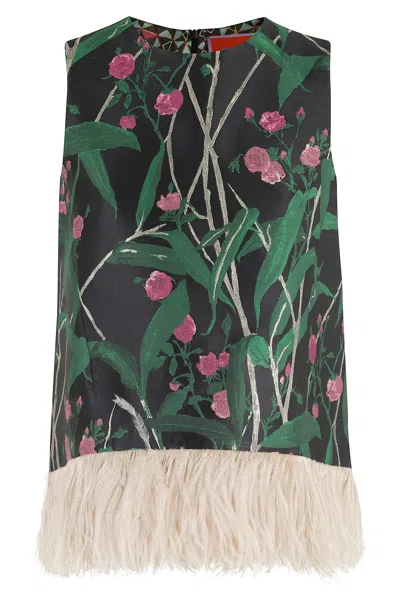 La Doublej La Scala Top In Black