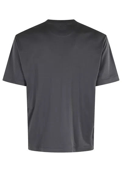 Eleventy Classic Round-neck Anthracite T-shirt In Black