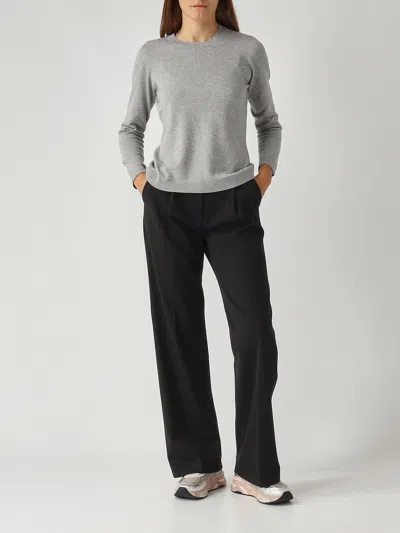 Nine In The Morning Blenda Straight Trousers In Black