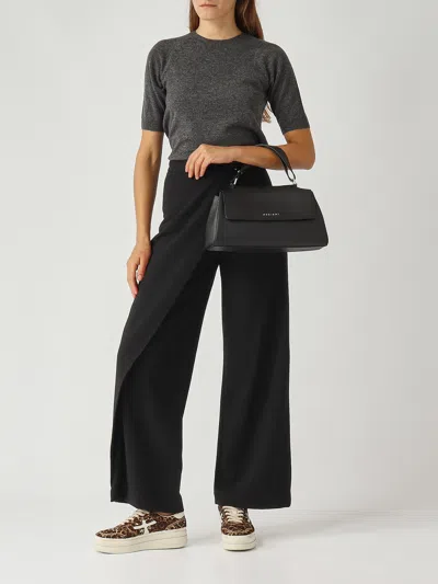 Nine In The Morning Luize Crossed Pant Trousers In Black