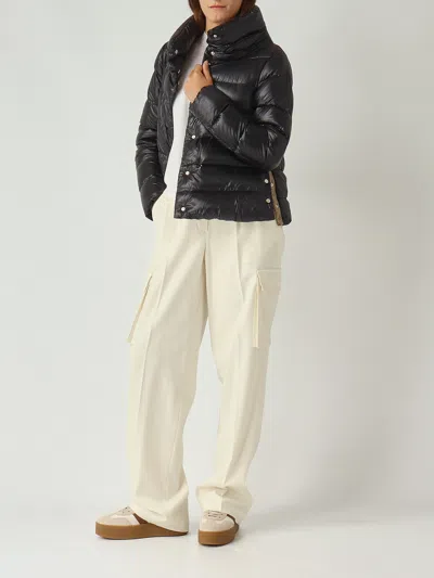 Herno Cappa Dettaglio Monogram Down Jacket In Black