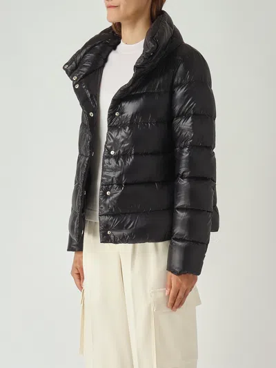 Herno Cappa Dettaglio Monogram Down Jacket In Black