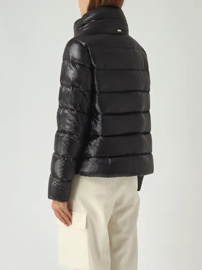 Herno Cappa Dettaglio Monogram Down Jacket In Black