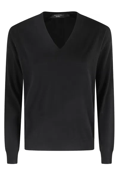 Weekend Max Mara V-neck Sweater In Black
