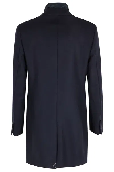 Fay Easy Db Coat In Blue