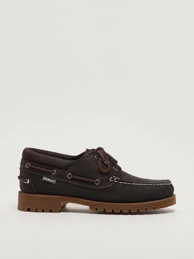 Sebago Acadia Suede Waxed Mocassino Derby Rocciatore. Realizzati In Morbido Suede Cerato Di Alta Qualità. S In Brown