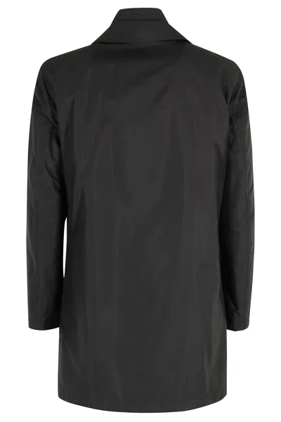 Fay Morning Waterproof Coat With High Collar In Black