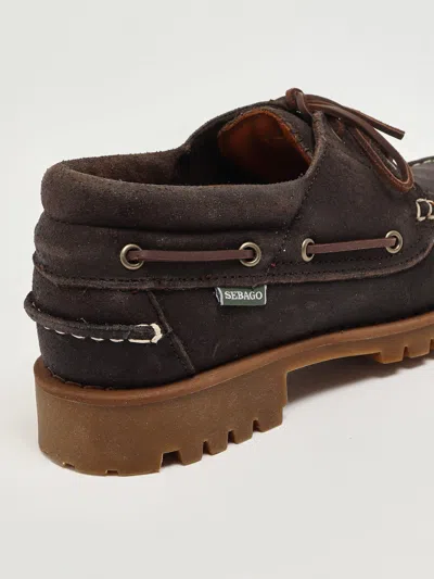 Sebago Acadia Suede Waxed Mocassino Derby Rocciatore. Realizzati In Morbido Suede Cerato Di Alta Qualità. S In Brown