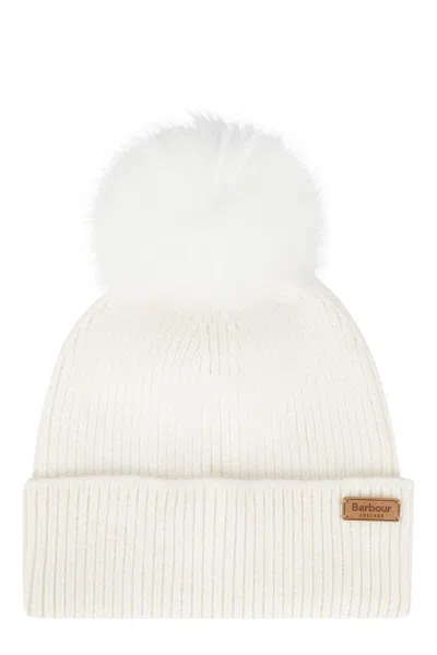Barbour Dover Beanie Scarf In White