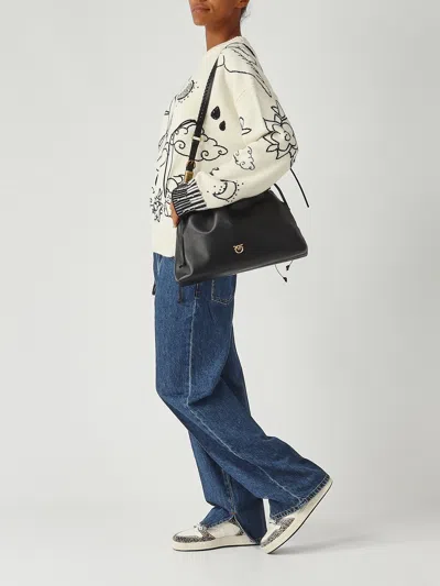 Pinko Maxy Clutch + Tracolla Clutch In Black