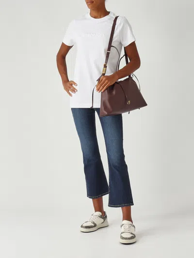Pinko Maxy Clutch + Tracolla Clutch In Brown