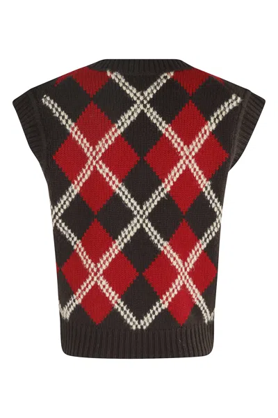 Guest In Residence Argyle Checked Wool And Cashmere-blend Vest In Multi
