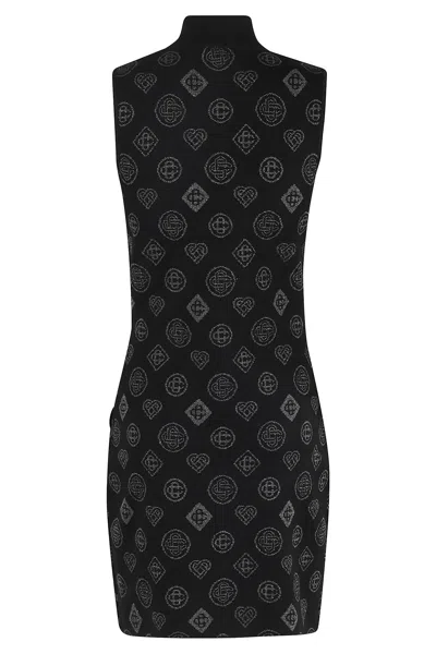 Casablanca Citi Jacquard Dress In Black