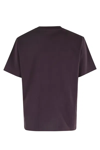 Casablanca Short-sleeved Crew Neck T-shirt With Floral Print In Brown