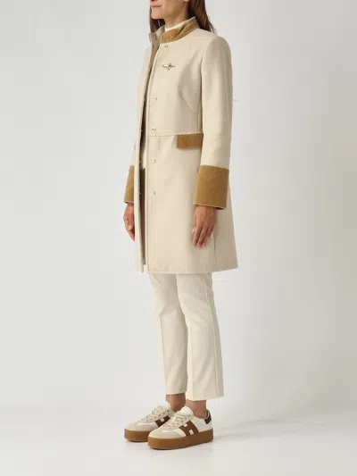 Fay Cappotto Monopetto 1 Gancio Coat In Neutral