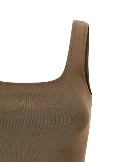 Entire Studios Viscose Top Tops Beige In Green