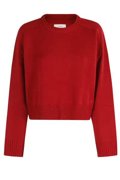 Loulou Studio Bruzzi Lds Cropped Sweater In Red