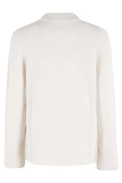 Loulou Studio Lynn V Neck Cardigan In White