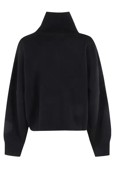Loulou Studio Luke Stand Collar Sweater In Black
