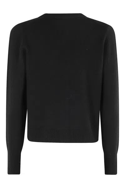 Vince V Button Cardigan In Black