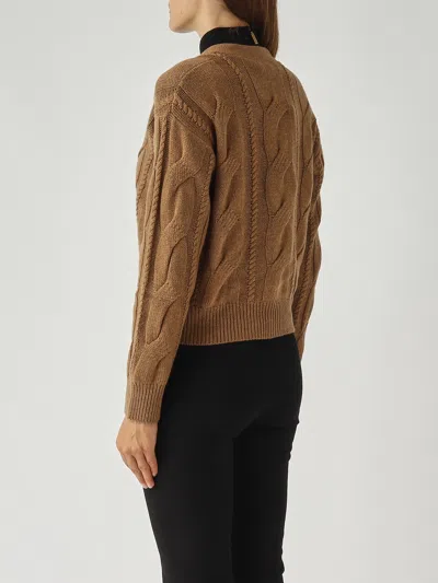 Max Mara Aladino Cardigan In Brown