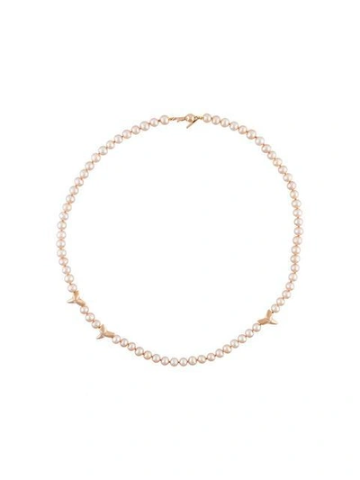 Shop Nektar De Stagni Shark Tooth Pearl Necklace In Metallic