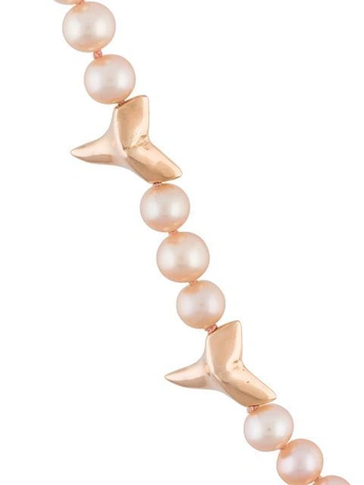 Shop Nektar De Stagni Shark Tooth Pearl Necklace In Metallic