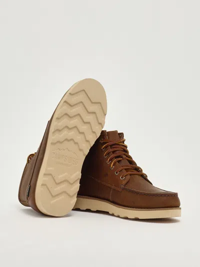 Sebago Tala Mid Crazy Horse Scarponcino Moc Toe. Creato In Cuoio Intensamente Cerato Crazy Horse. Tomaia Mo In Brown