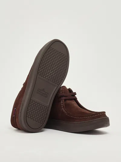 Sebago Harper Mid Creato In Pelle Idrorepellente Laced Shoe In Brown