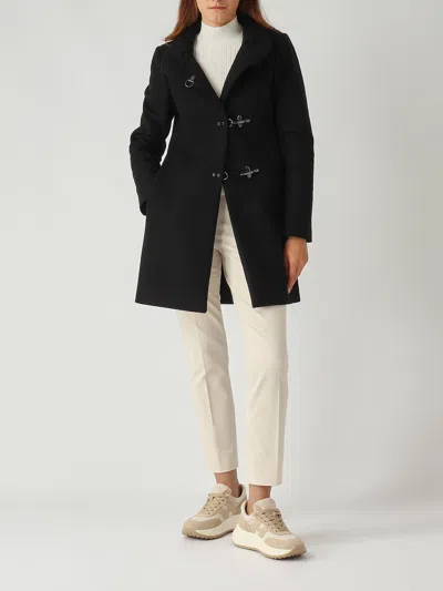 Fay Romantic Coat Foderato Coat In Black