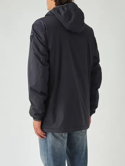 Blauer Giubbotto Devon Termonastrato Impermeabile Con Cappuccio E Pelliccia Ecologica Interno Jacket In Black